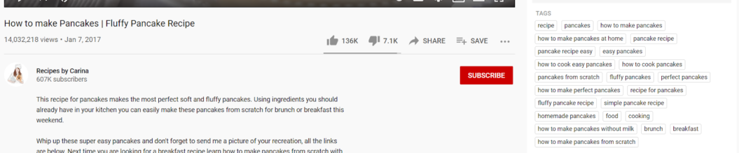 youtube video tags