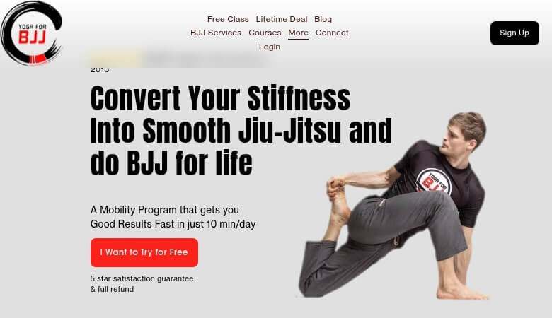 Yoga for BJJ Niche Example