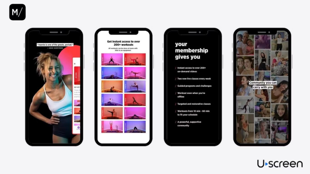 a photo of Mbody showing their app features on mobile